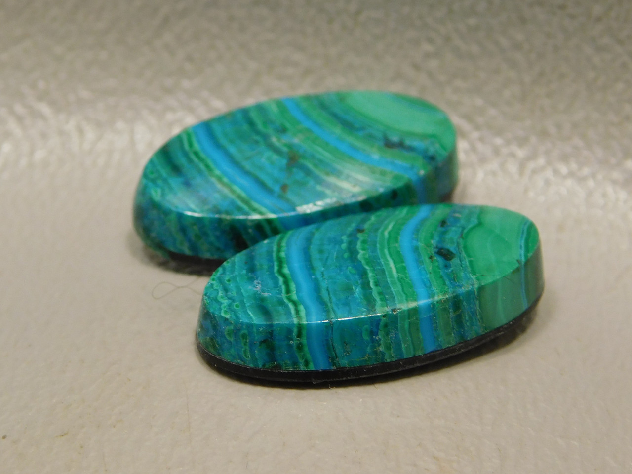 Chrysocolla Malachite Matched Pairs Stones Cabochons #28