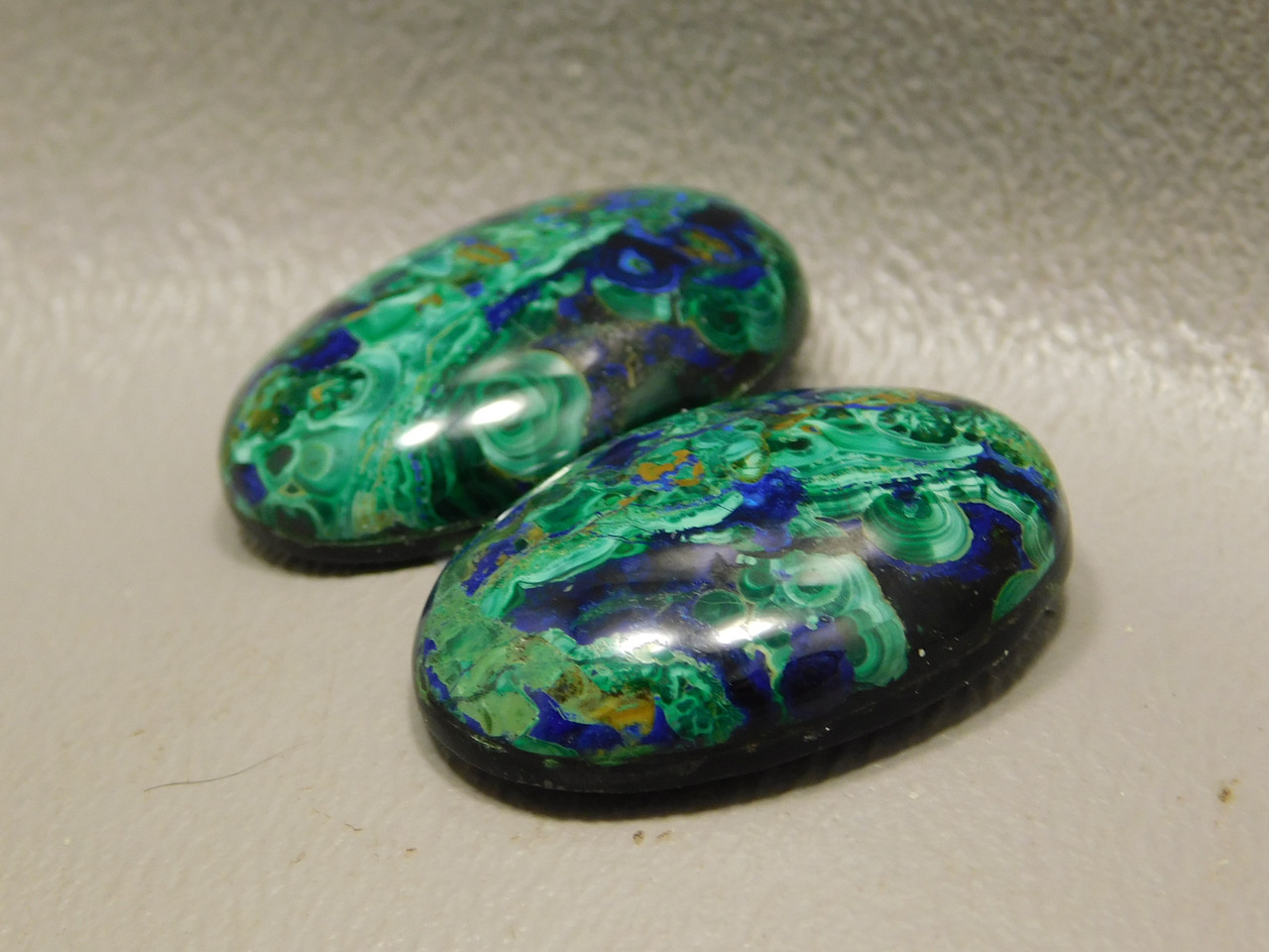 Azurite Malachite Blue Green Matched Pairs Cabochons Stones #22