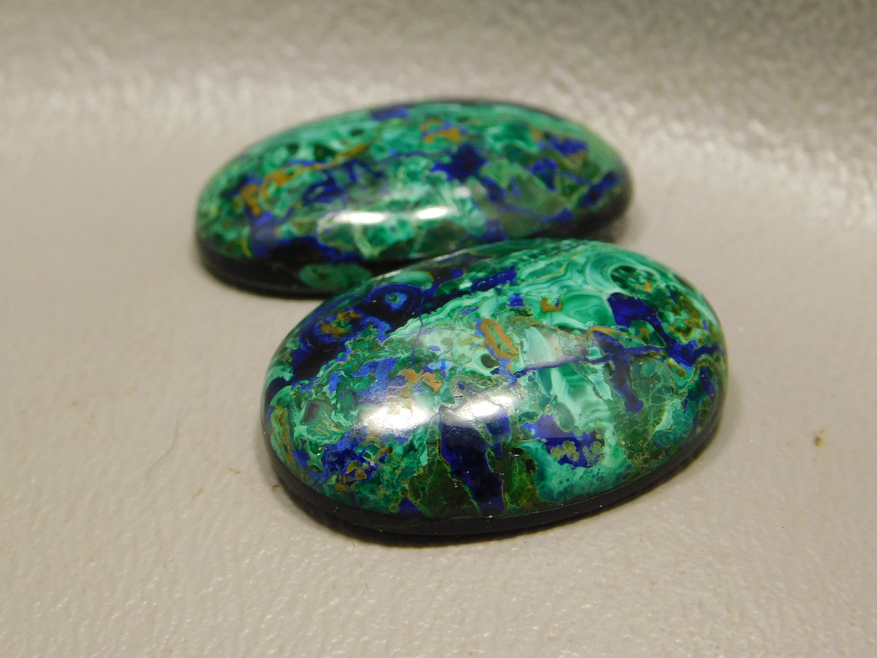 Azurite Malachite Blue Green Matched Pairs Cabochons Stones #22