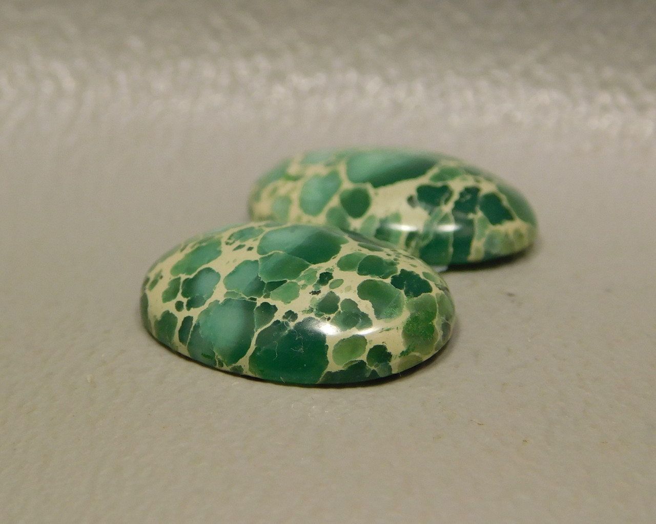 Green Webbed Variscite Designer Cabochon Pairs Loose Stones #1