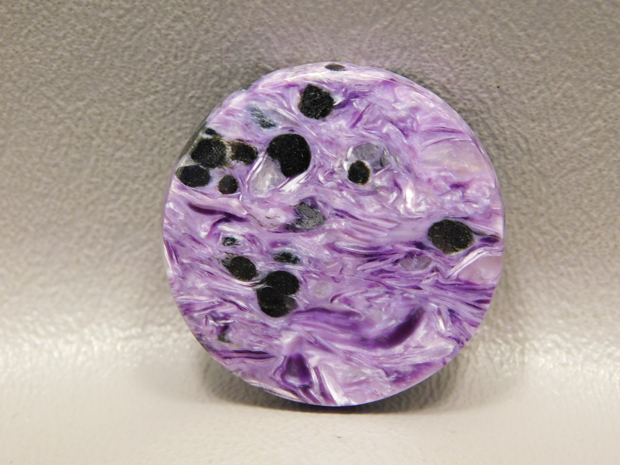 Purple Cabochon Charoite 31 mm Round Stone for Jewelry Making #18