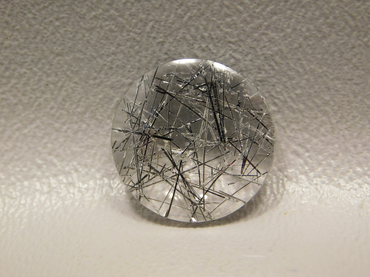 18 mm Round Tourmalinated Quartz Crystal Stone Cabochon #19