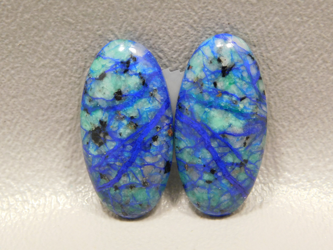 Azurite Malachite Matched Pairs Loose Stones Cabochons #5