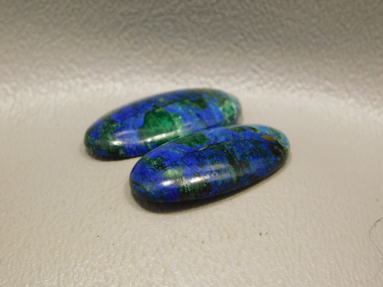 Azurite Malachite Matched Pairs Blue Green Stones Cabochons #13