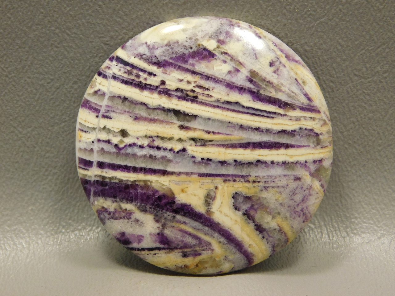 Purple Sagenite Opalized Fluorite Cabochon 48 mm Round Stone #5
