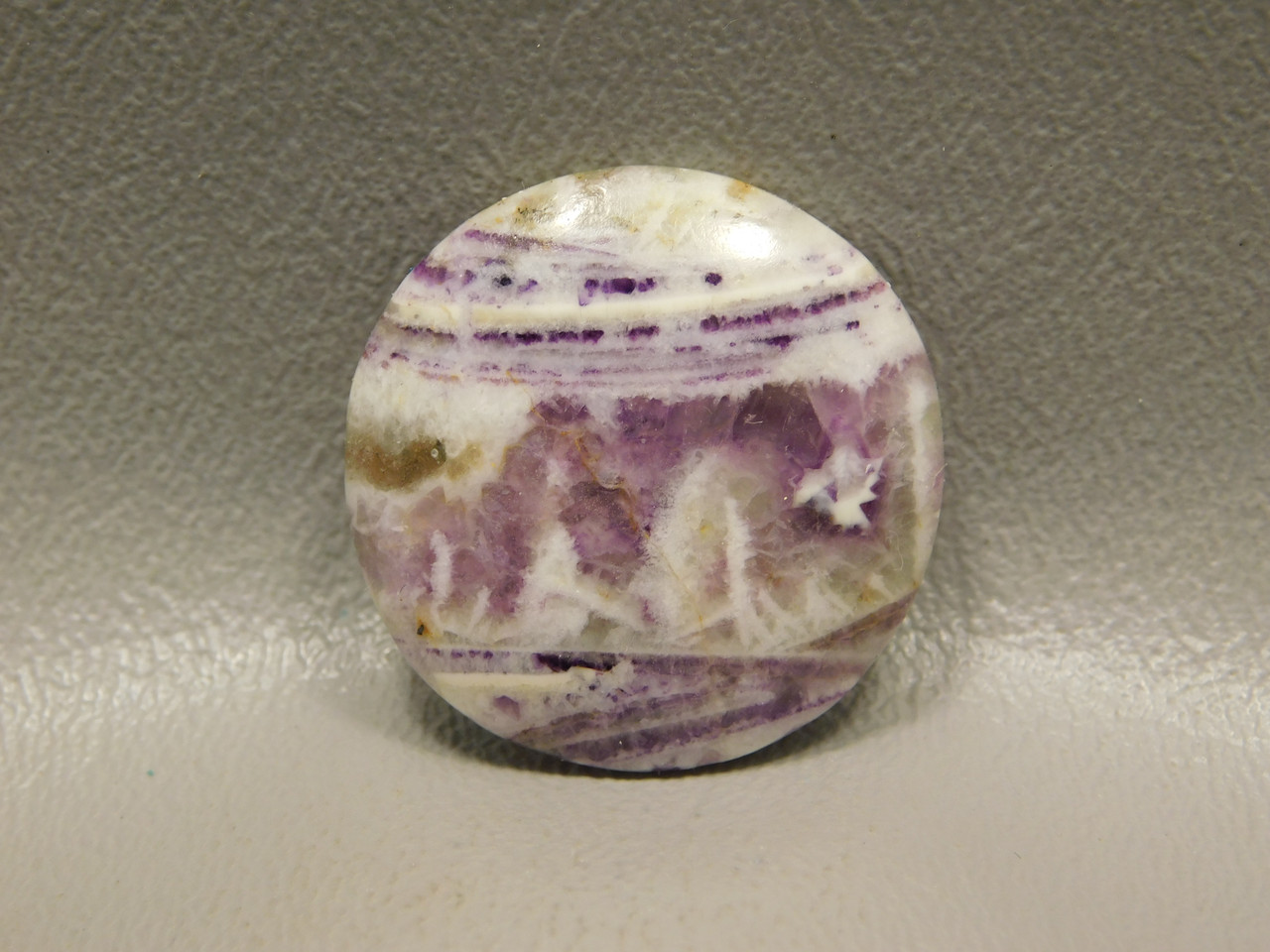 Purple Sagenite Round Cabochon Stone Opalized Fluorite #24