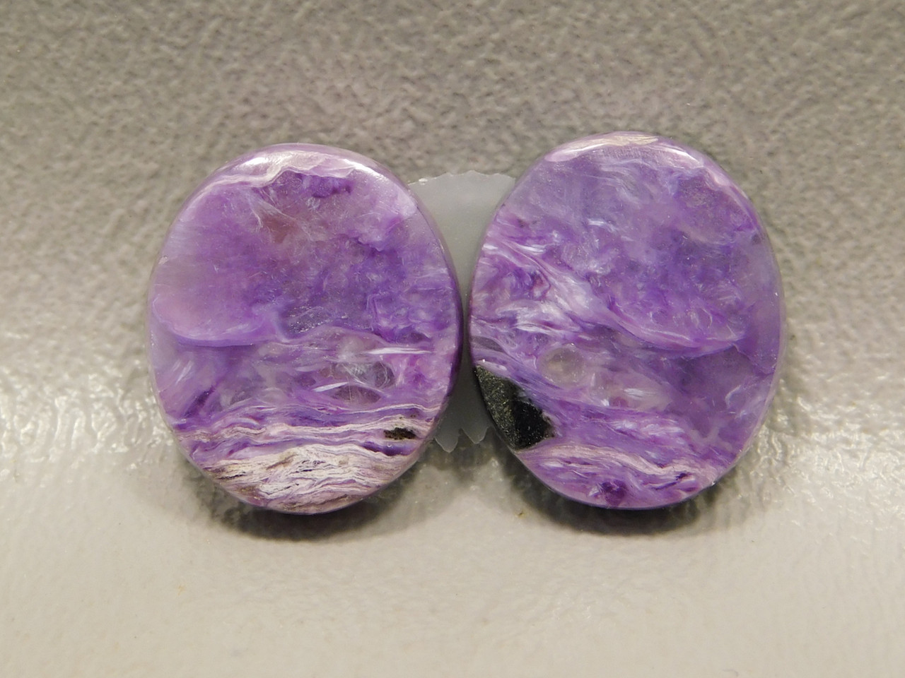 Charoite Purple Cabochon Semiprecious Gemstones Matched Pairs #7