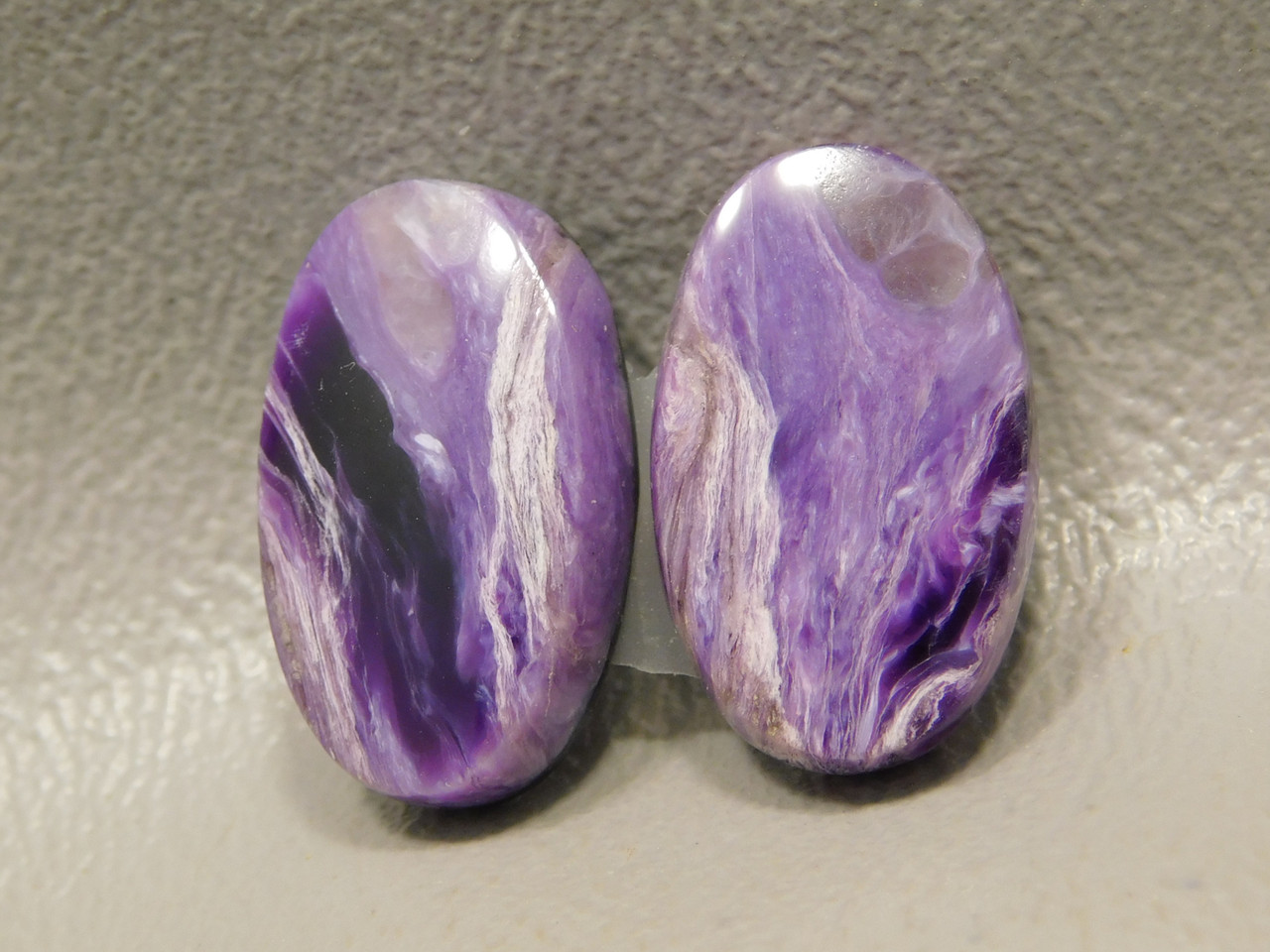 Charoite Purple Earring Cabochons Stones Matched Pairs #12