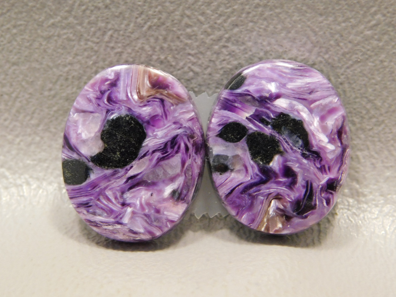 Purple Charoite Cabochons Loose Gemstones Earring Pairs #19