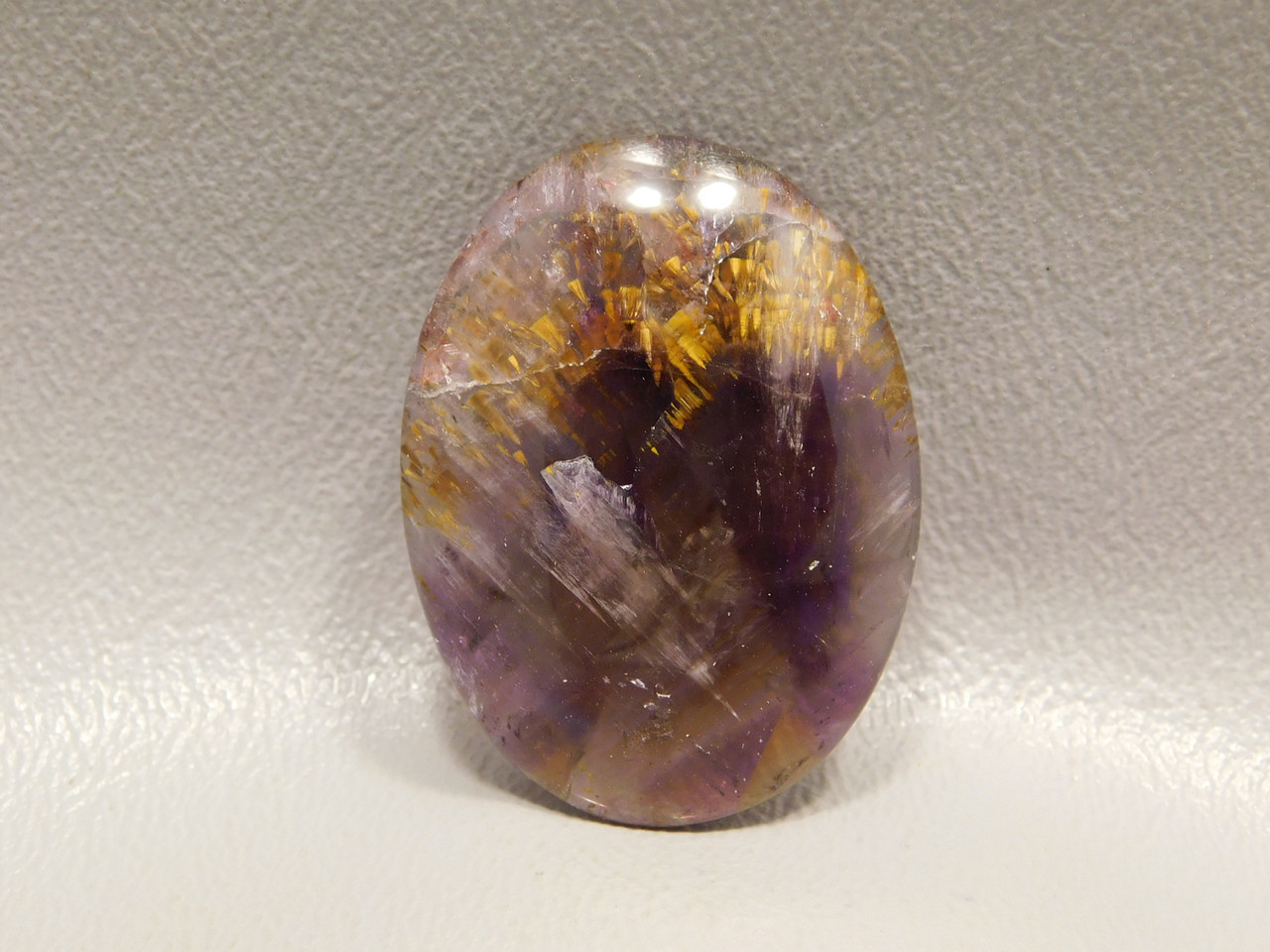 Cacoxenite Amethyst Super Seven Purple Gemstone Cabochon #32