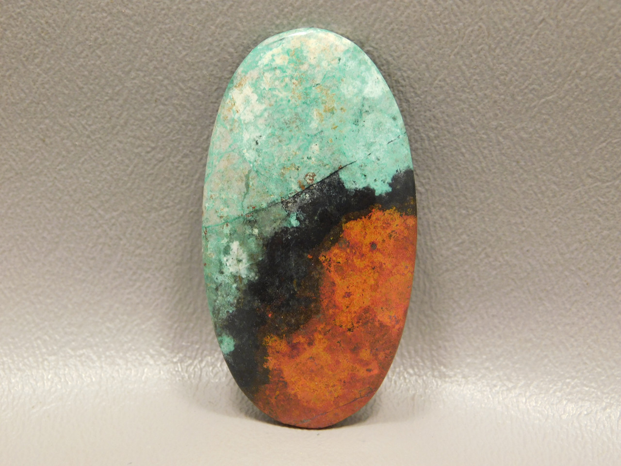 Cabochon Sonoran Sunset Chrysocolla Cuprite Oval Stone #1