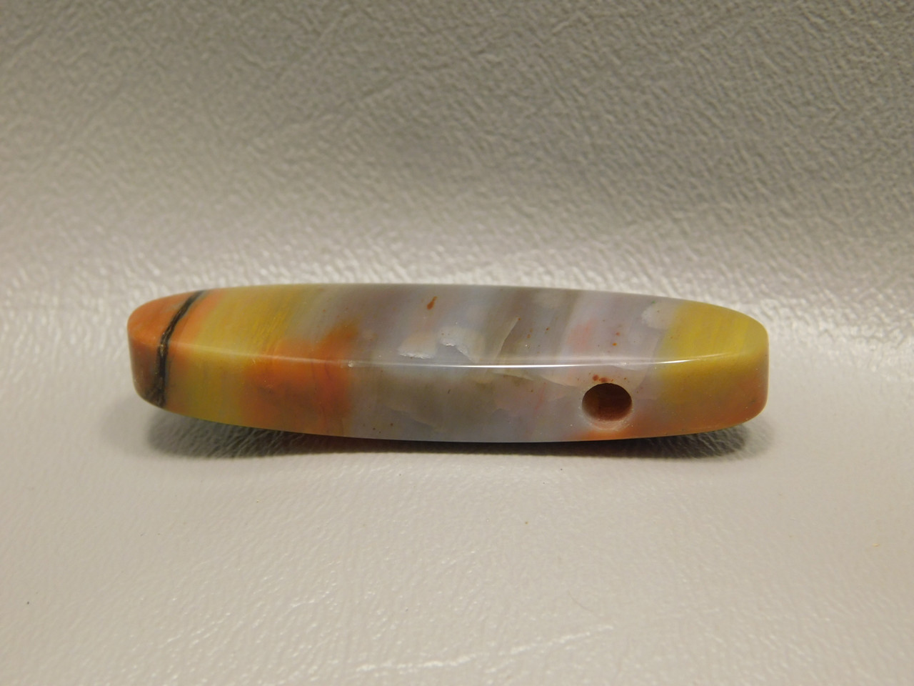 Arizona Rainbow Petrified Wood Stone Bead Pendant #3