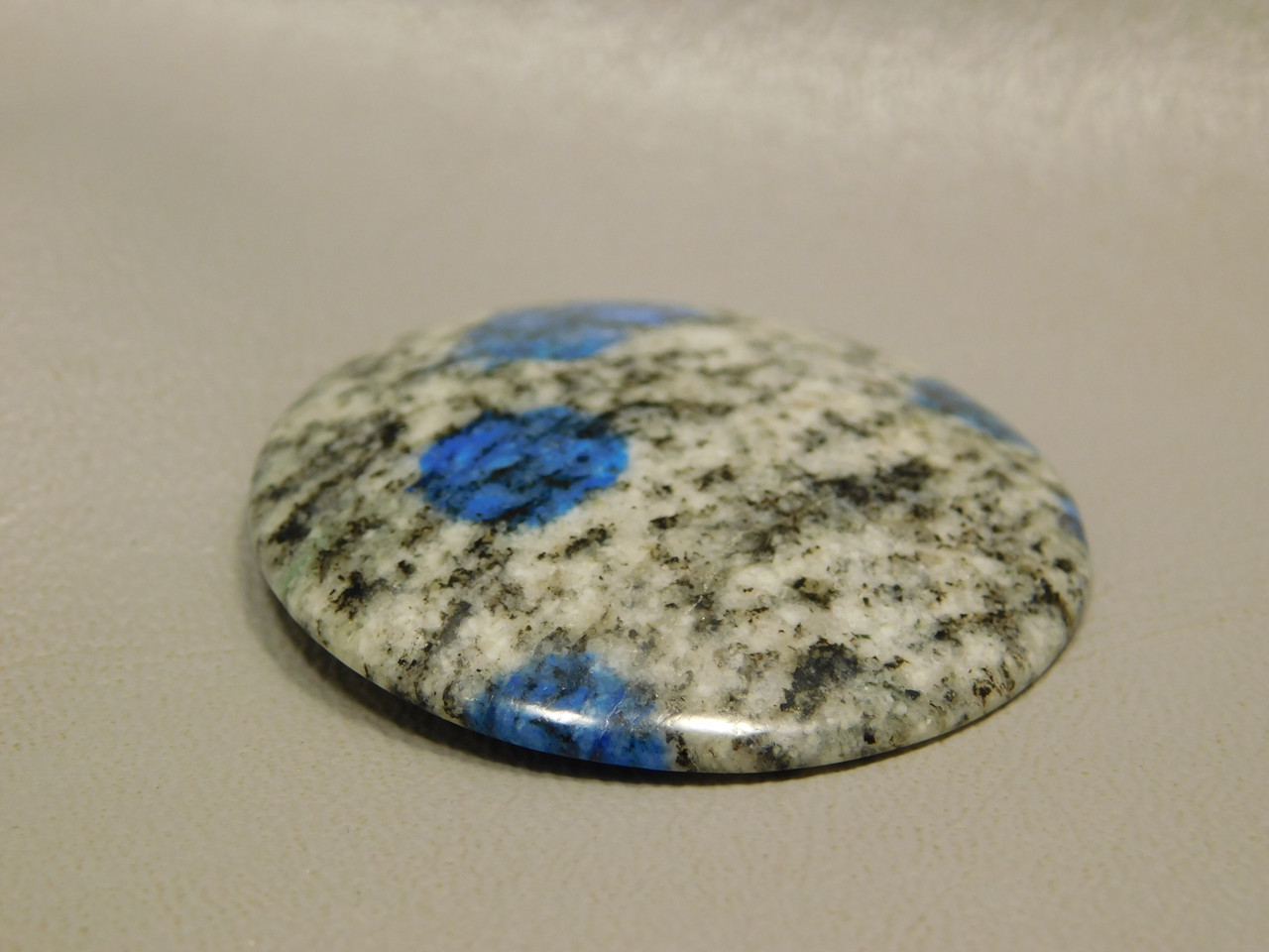 Cabochon K2 Azurite Granite 40 MM Round Semi Precious Gemstone 1