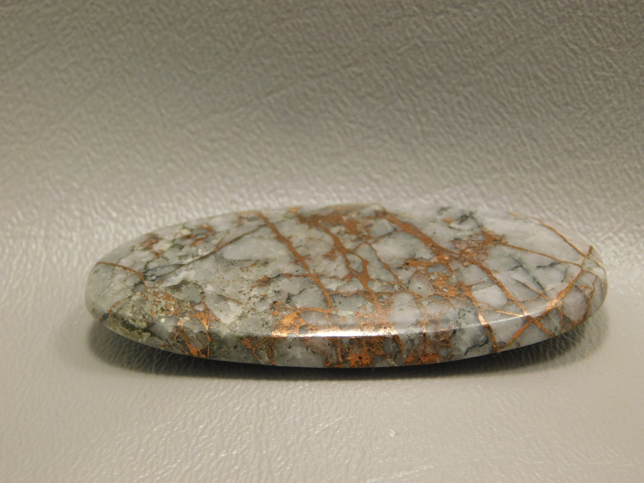Natural Shiny Native Copper in Quartz Oval Stone Cabochon #10