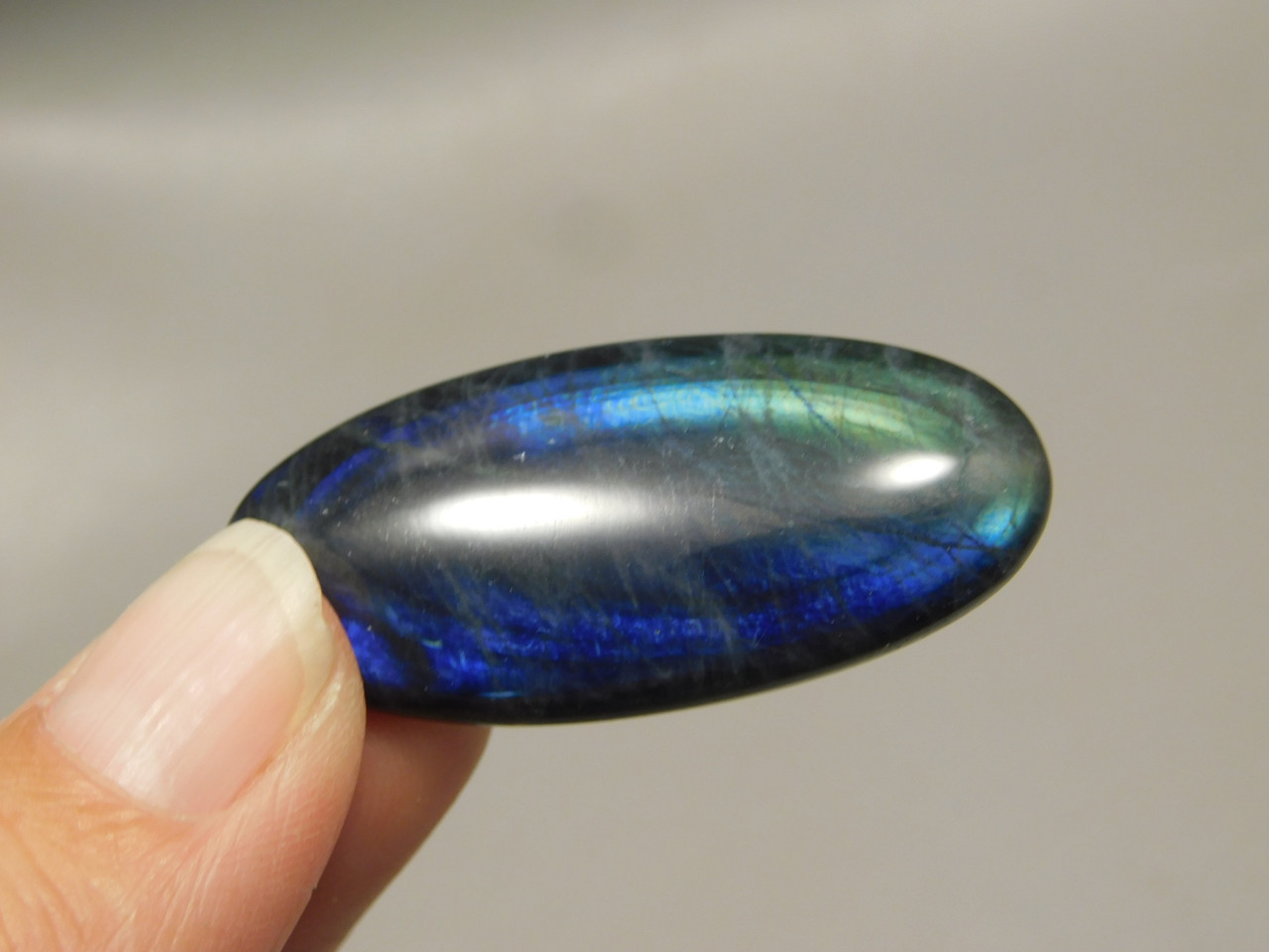 Spectrolite Designer Cabochon Iridescent Blue Stone #3