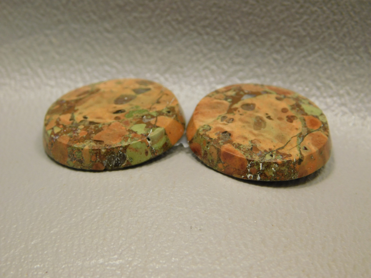 Copper Rose Kingston Ore 20 mm Rounds Matched Pair Cabochons #21