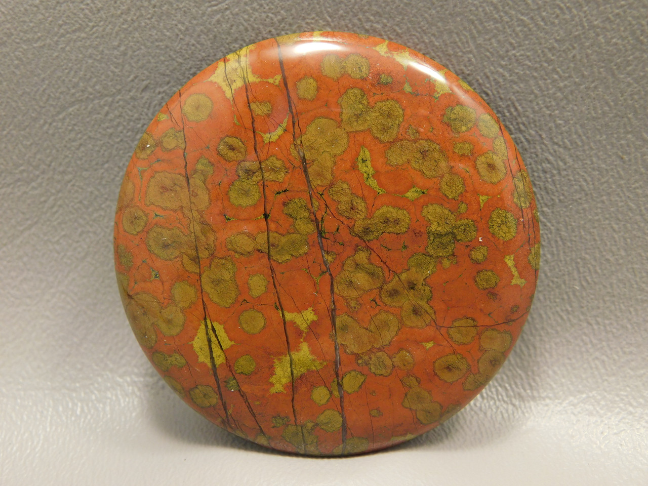 Morgan Hill Poppy Jasper Large Round 54 mm Stone Cabochon #1