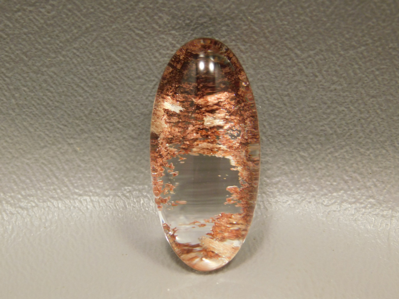 Lodolite or Scenic Quartz Cabochon Clear Gemstone #5