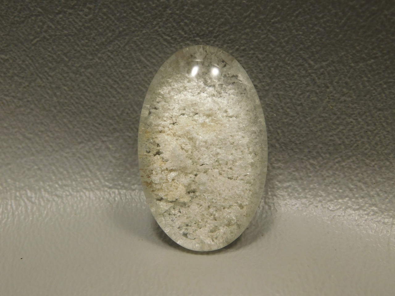 Lodolite Cabochon Stone White Included Clear Quartz #19