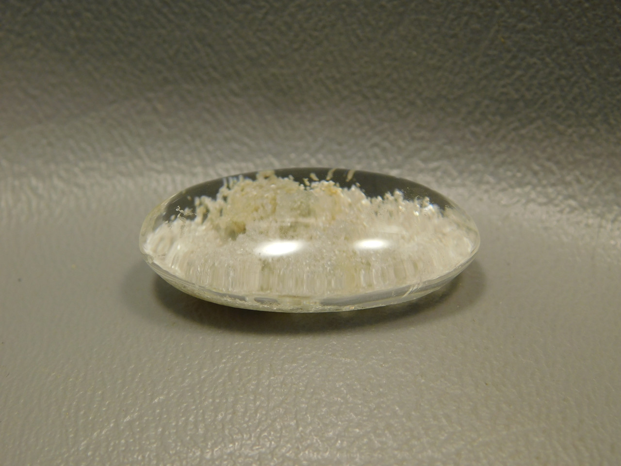Lodolite Cabochon Stone White Included Clear Quartz #19