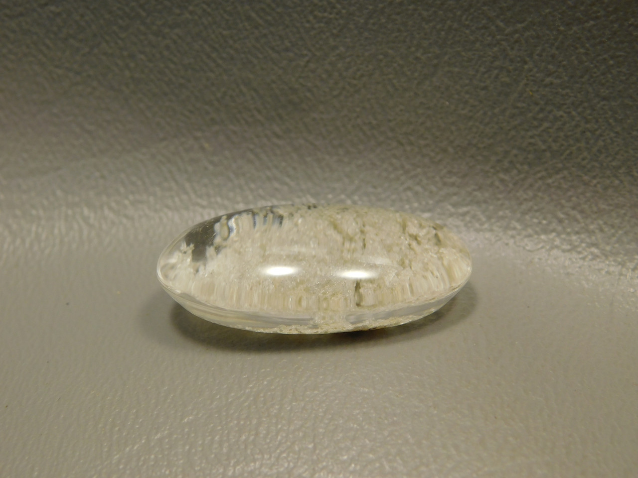 Lodolite Cabochon Stone White Included Clear Quartz #19