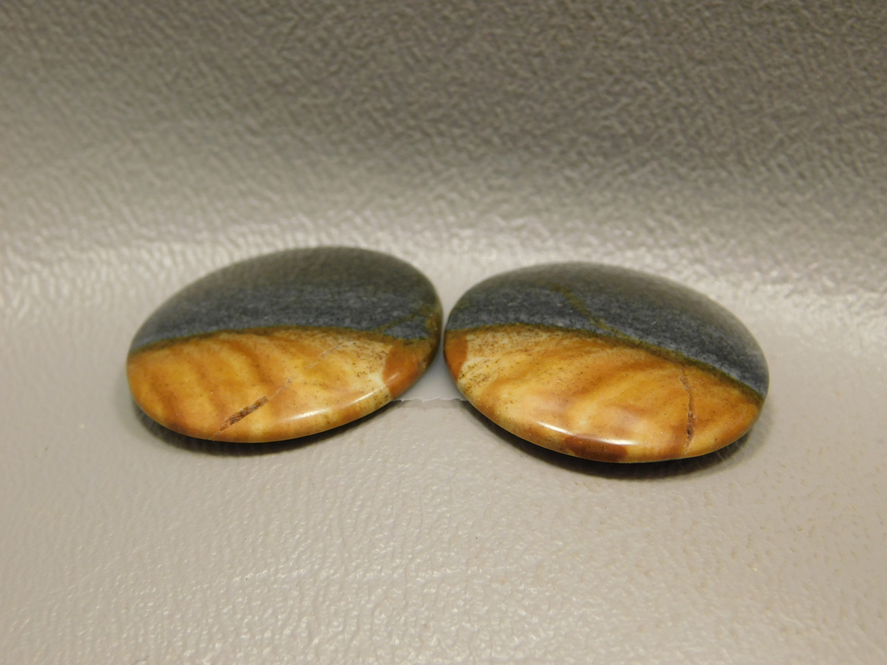 Starry Night Jasper Matched Pair 23 mm Round Cabochons #22