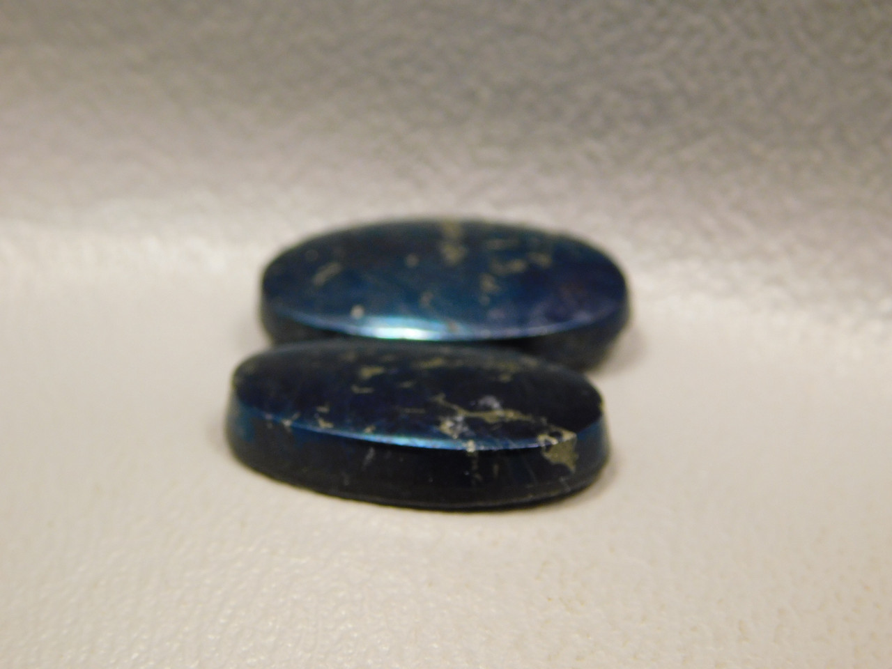 Blue Covellite Gold Pyrite Stones Cabochons
Matched Pairs #24