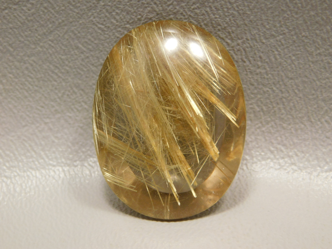 Rutilated Quartz Gold Included Crystal Gemstone Cabochon #Q21