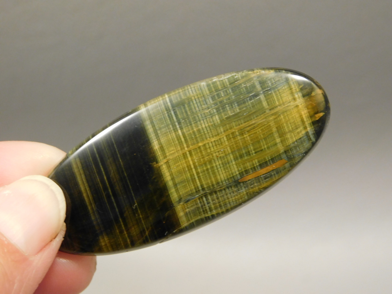 Tigereye Tiger's Eye Chatoyant Long Oval Loose Stone Cabochon #6