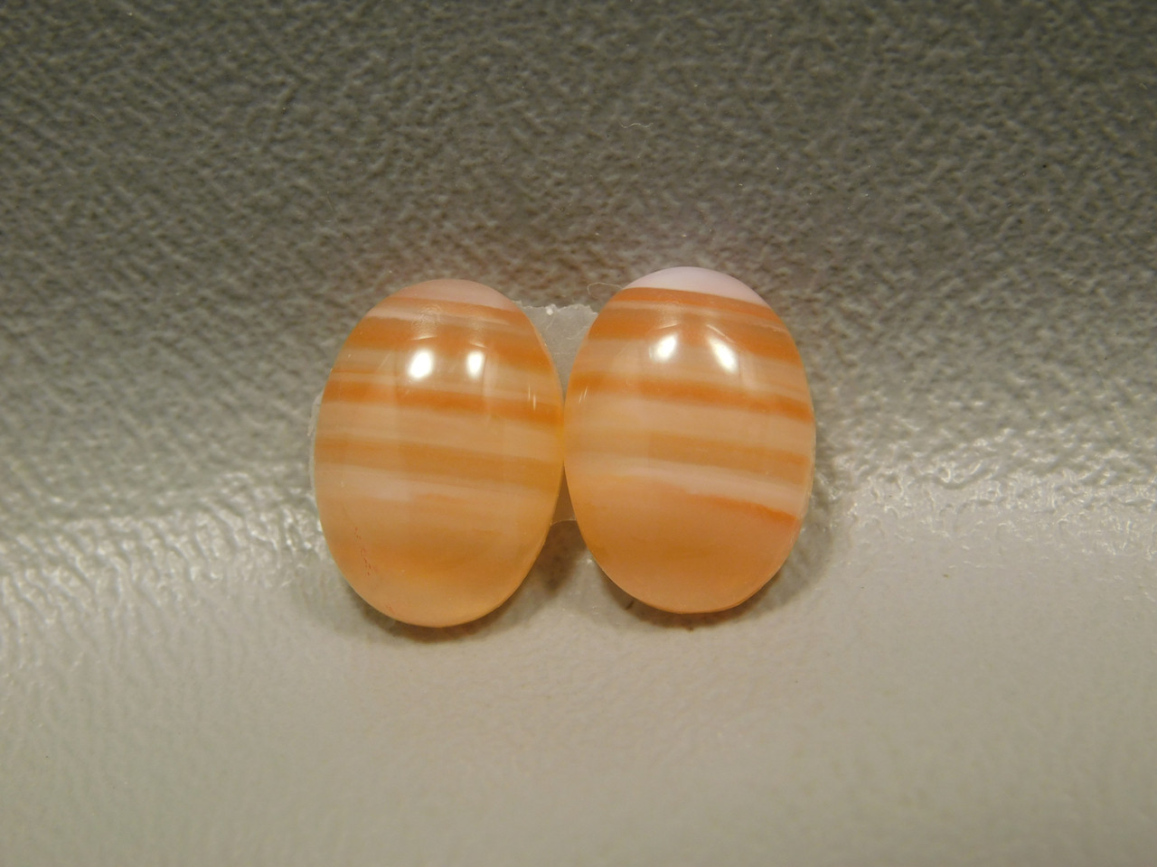 Loose Stone Cabochons Banded Carnelian Agate Matched Pair #2