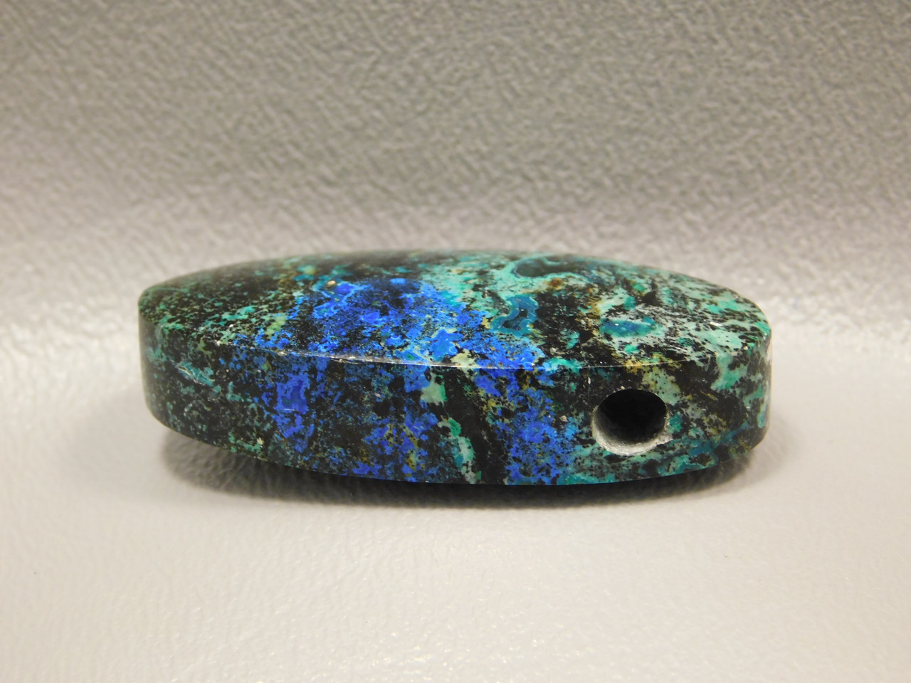 Azurite Malachite Drilled Stone Gemstone Focal Point  Bead Pendant #7