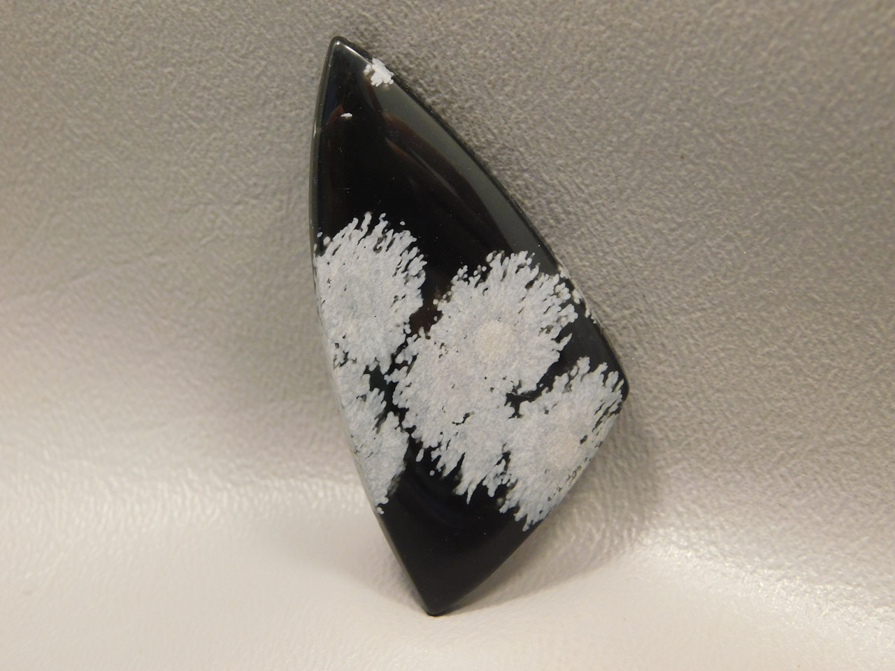 Snowflake Obsidian Designer Cabochon Sail Shaped Stone #17