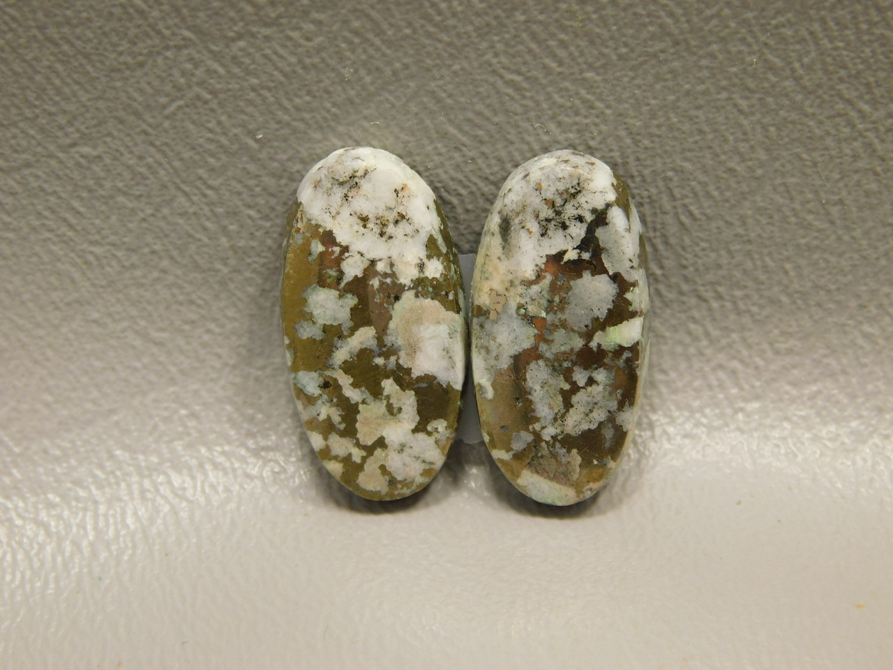 Snowflake Mohawkite Matched Pair Cabochons #2