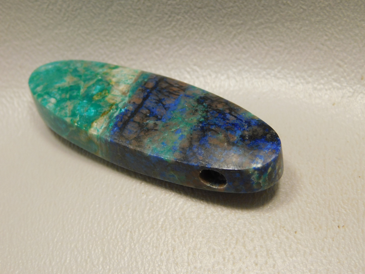 Chrysocolla Shattuckite Drilled Stone Bead Pendant #2