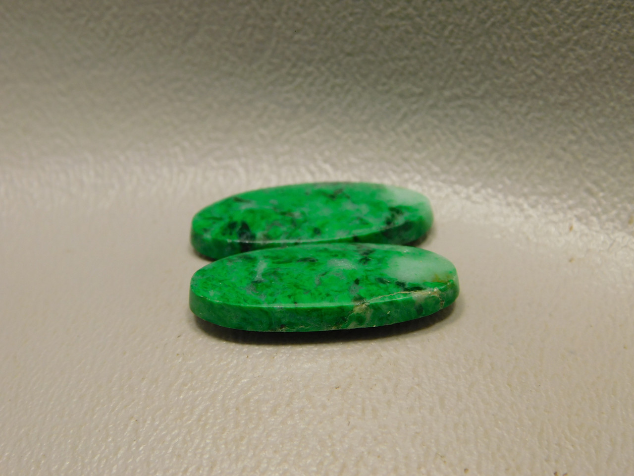 Maw Sit Sit Green Jade Stones Matched Pairs Cabochons #14