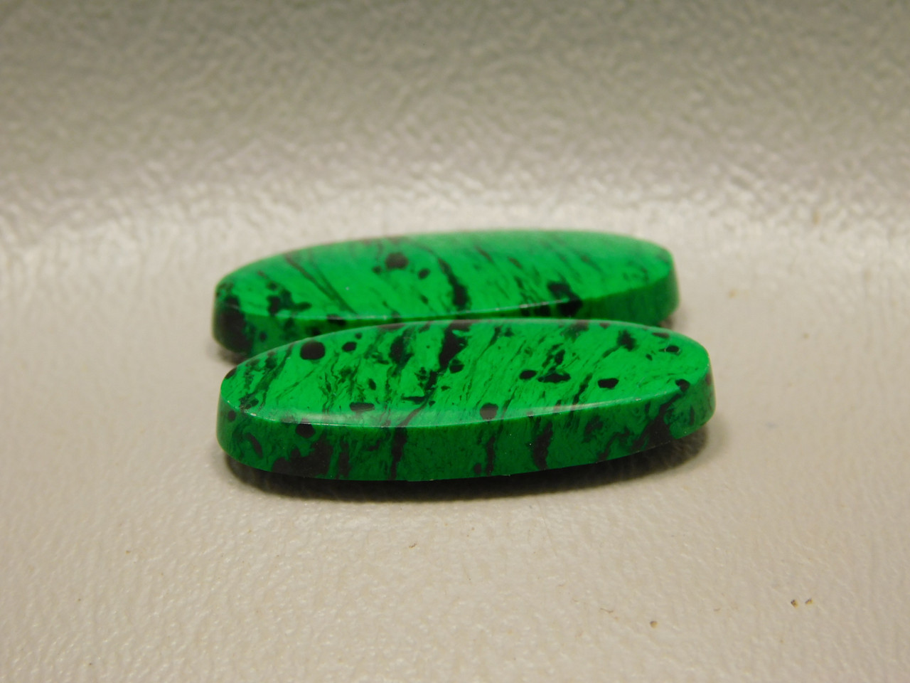 Maw Sit Sit Green Jade Matched Pairs Cabochon Stones #22