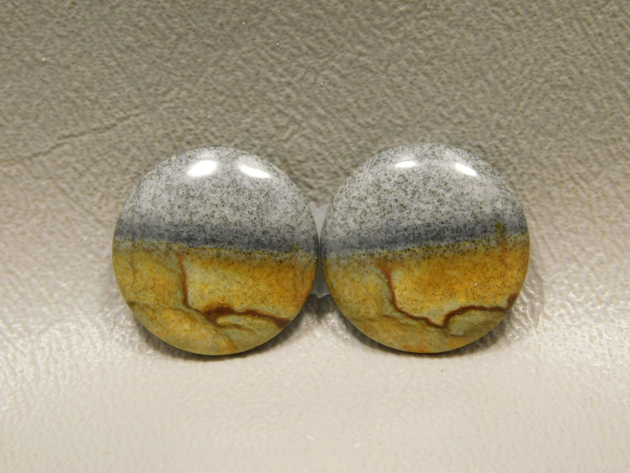 Starry Night Picture Jasper Matched Pair Cabochons #9