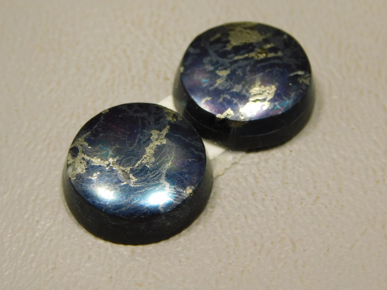 Covellite Matched Pair Cabochons #8