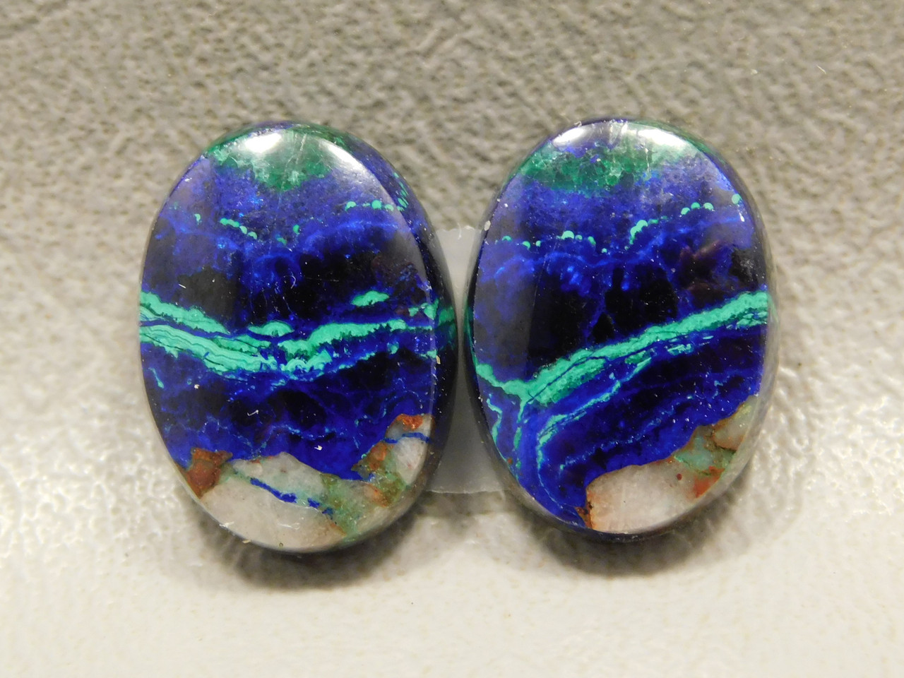 Azurite-Malachite Matched Pair Cabochons #9