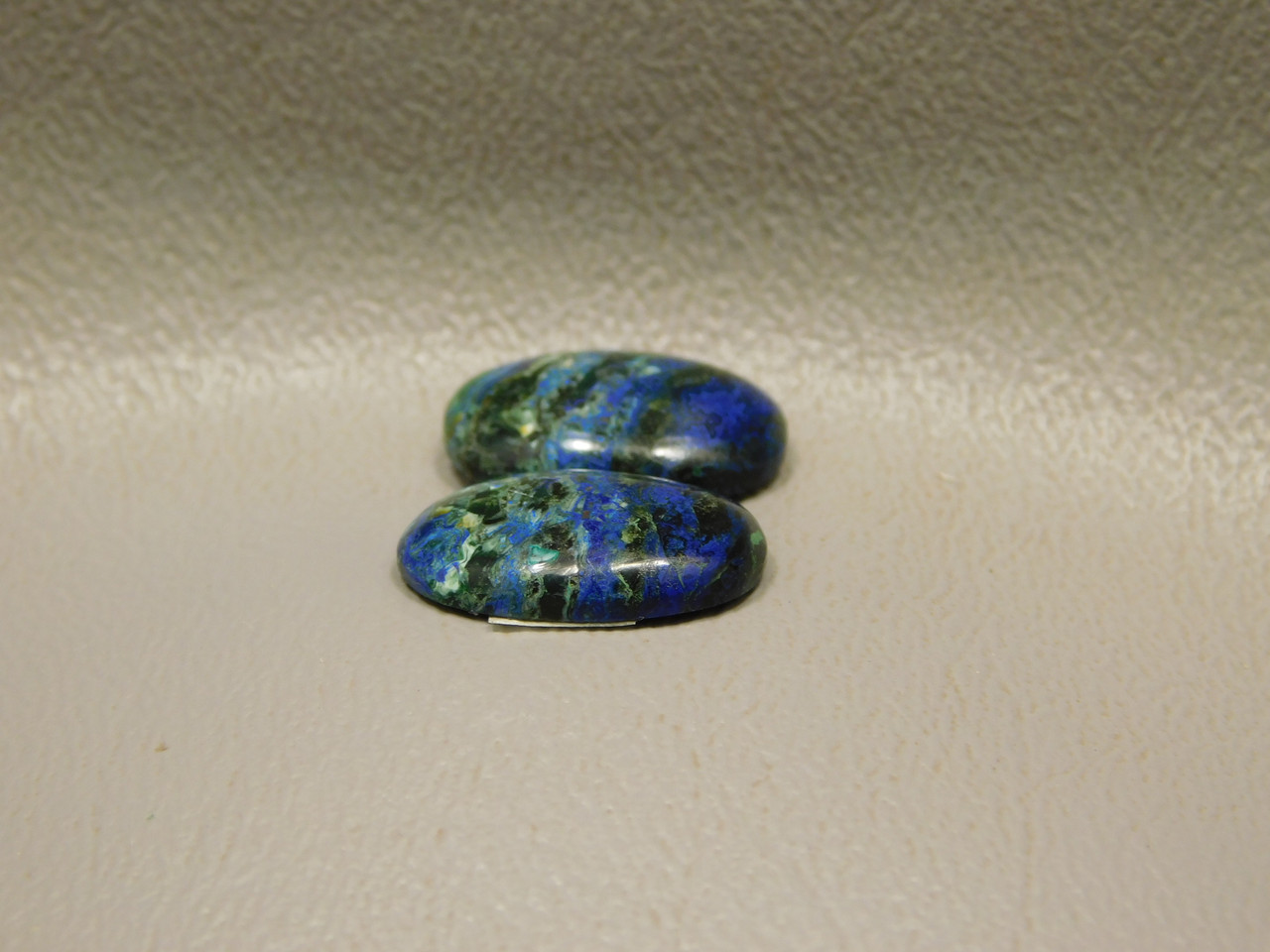 Azurite Malachite Bluebird Matched Pair Cabochons #20