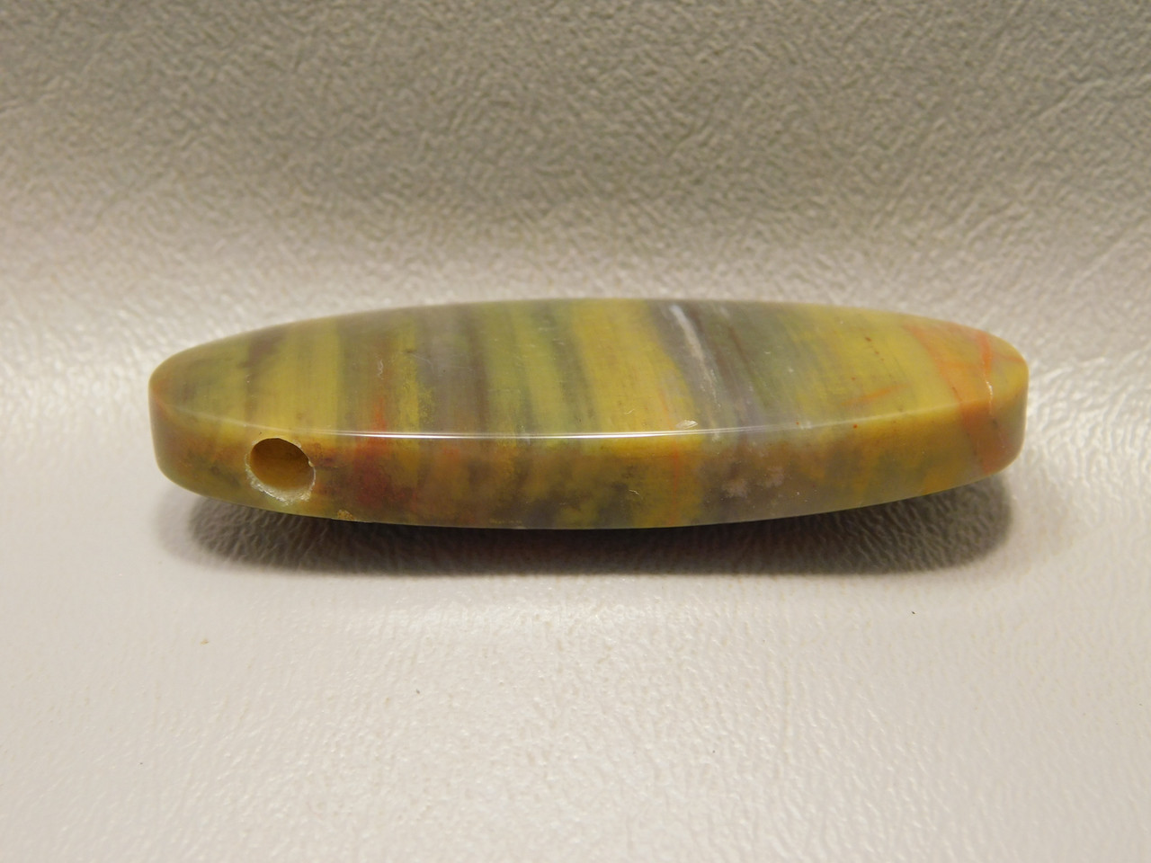 Arizona Rainbow Petrified Wood Stone Bead Pendant #4