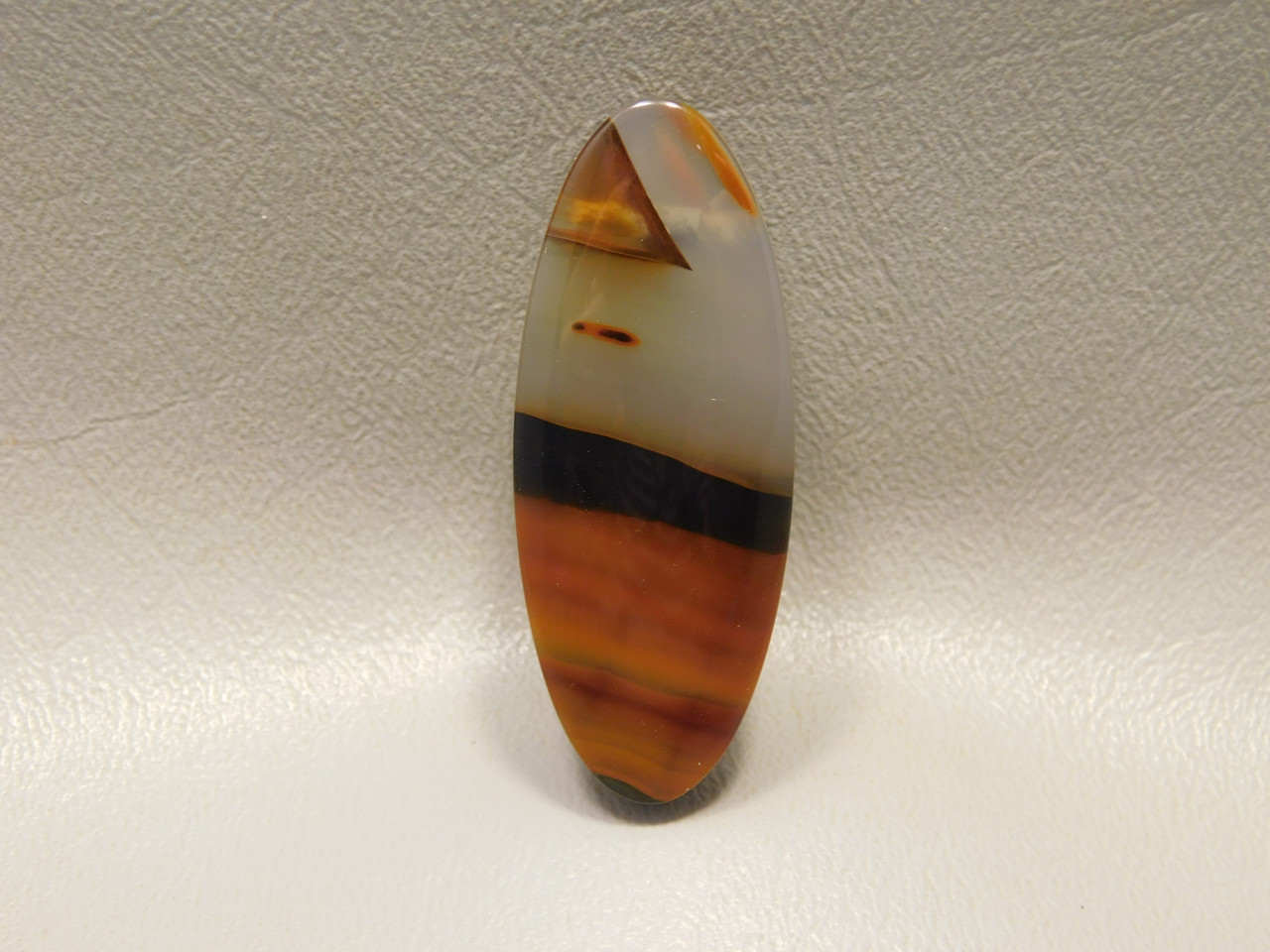 Brazilian Piranha Agate Stone Bead Pendant #2