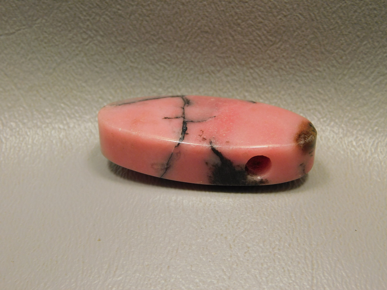 Rhodonite Stone Bead Pendant #7