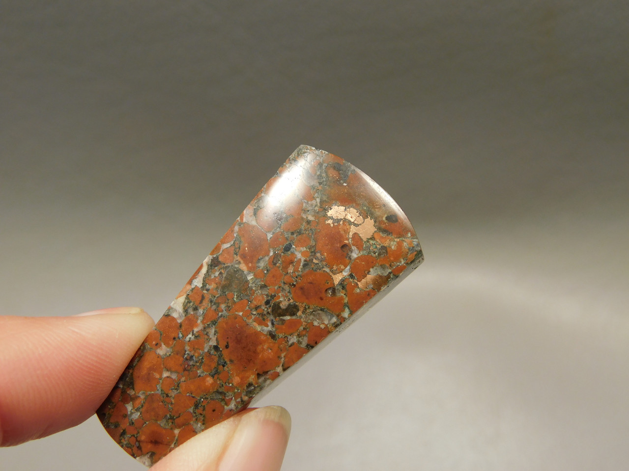 Copper Rose Stone Bead Pendant #9