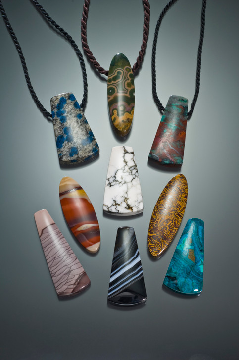 Bead Necklaces by Mary Hermansen using our Drilled Stone Bead Pendants