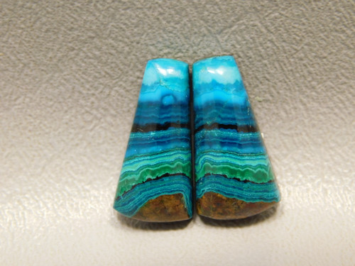Chrysocolla-Malachite Matched Pair Cabochons #26