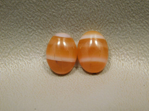 Carnelian Agate Matched Pair Cabochons #10