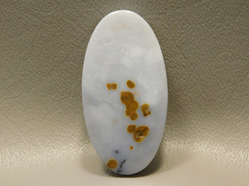 Blue Ice Polka Dot Agate Stone Bead Pendant #11