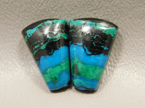 Chrysocolla-Malachite Matched Pair Cabochons #12