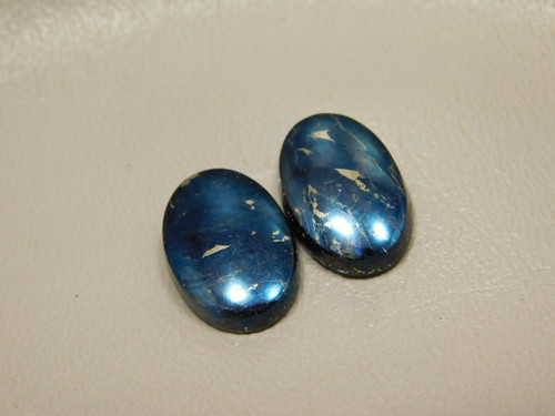 Covellite Matched Pair Cabochons #4